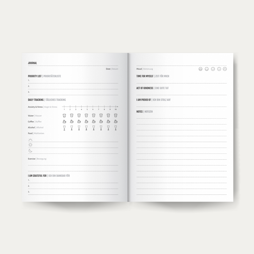 JOURNAL - Stress Less Find Happiness (digital download)