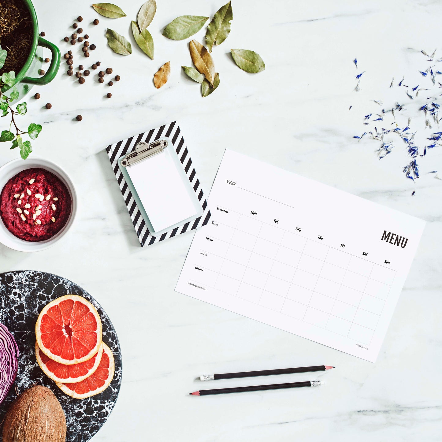 BEYOUMA «Menu Planner» - PDF